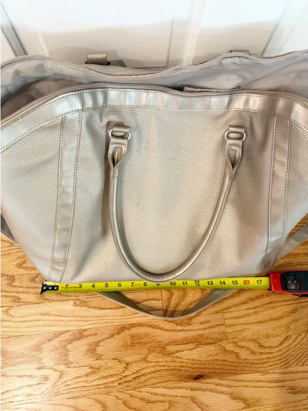 ✨ Large Taupe/Champagne Tote Bag — Carry-On / Weekend Bag